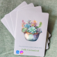 Succulent Greeting Cards With Business LOGO | 9.25x15 CM Succulent Greeting Cards With Business LOGO | 9.25x15 CM